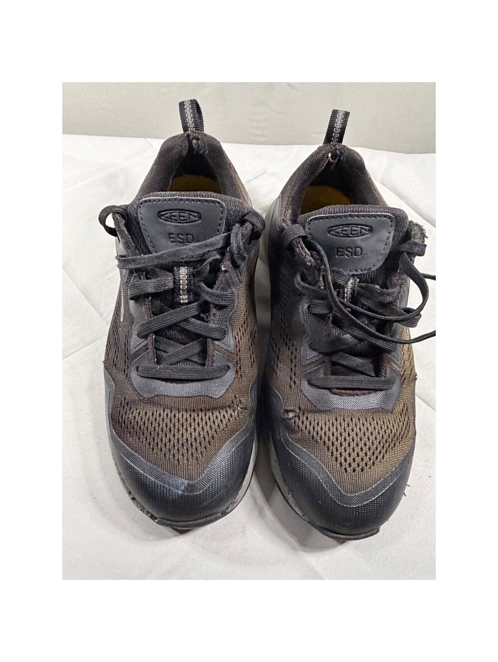 KEEN Utility Vista Energy ESD Carbon Toe Work Shoes Womens 8 Dark Olive Black